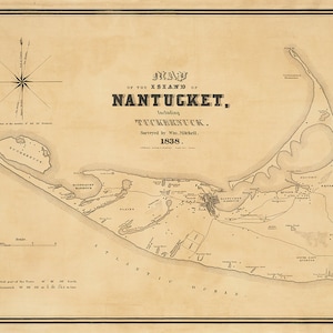 1838 Map of Nantucket