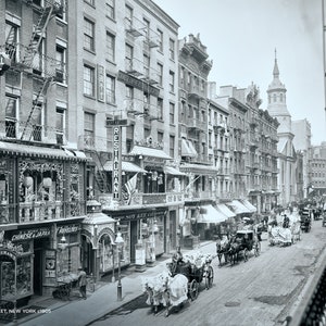 Vintage Photograph of Mott Street in New York circa 1905