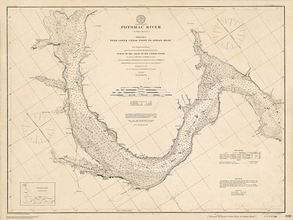 Lower Potomac River Depth Chart