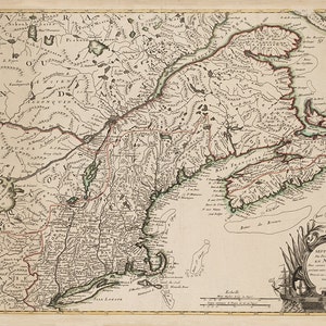 1778 Carte de la Nouvelle-Angleterre