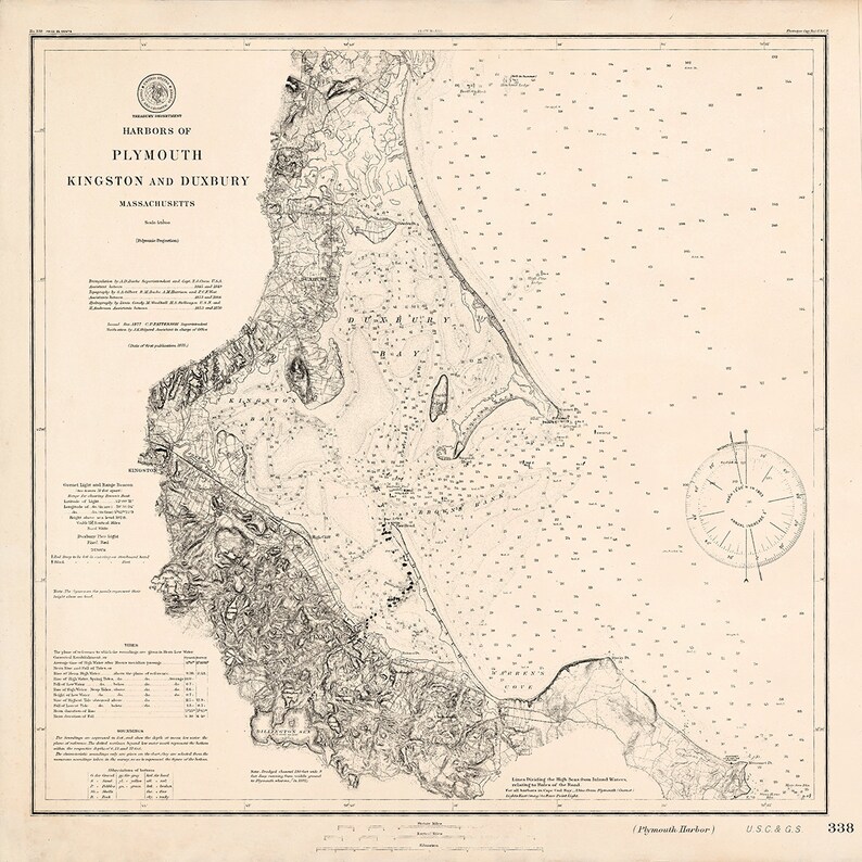 Plymouth, Kingston & Duxbury Harbors 1875 image 1
