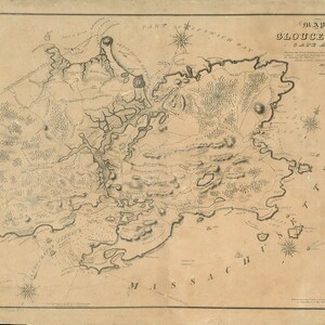 1831 Map of Gloucester, Massachusetts