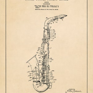 Saxofon Patent Druck