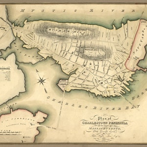 1818 Map of Charlestown, Massachusetts