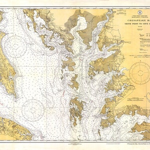 1934 Seekarte von Chesahead Bay