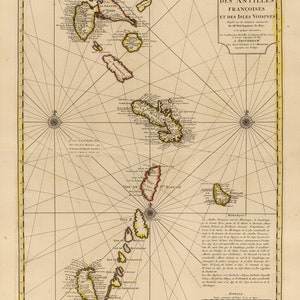 Carta Náutica do Caribe de 1742