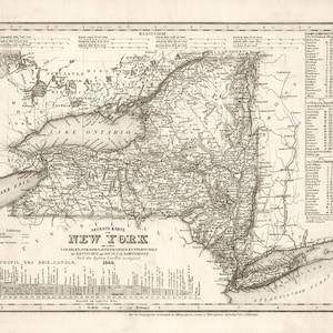 1844- Karte von New York State