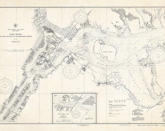1934 Segelkarte des Ostflusses