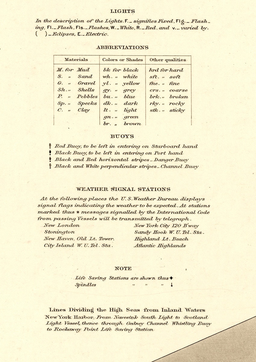 1896 Nautical Chart of Long Island Sound Etsy