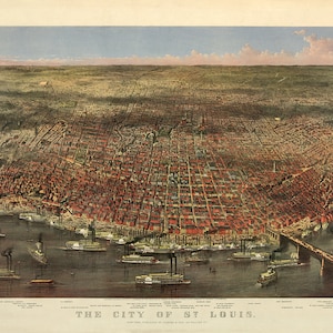 1874 Panoramische Ansicht von St. Louis