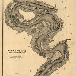1864 Map of the Mississippi River