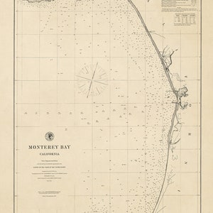 Carta náutica de la bahía de Monterey, California