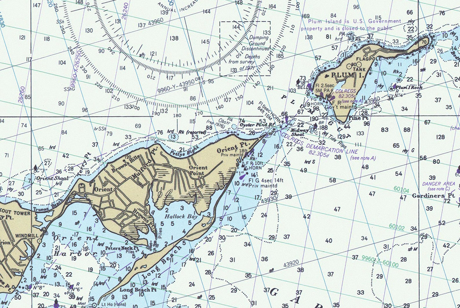 1980 Nautical Chart of Long Island Sound Etsy