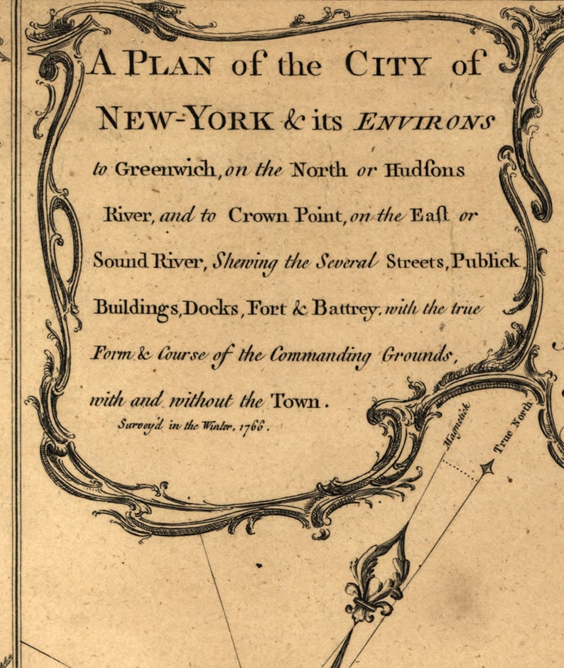 1766 Map of New York City image 4