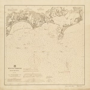 1894 Seekarte von Hyannis Hafen