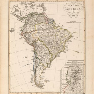 Mapa da América do Sul de 1820