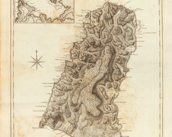 1775 Map of St. Lucia
