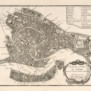 1764 Karte von Venedig, Italien