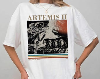 Koszulka z kapturem Artemis 2 Around The Moon Vintage Comfort Colors