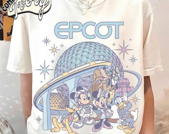 Comfort Colors EPCOT World Traveler Mickey Minnie Donald Pluto Shirt