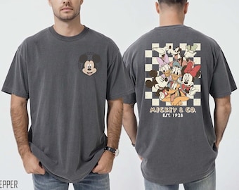 Koszulka z motywem Myszki Miki i Przyjaciele Comfort Colors, koszulka retro Disneyland Vacation