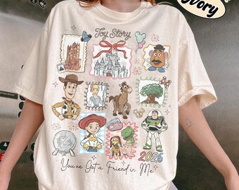 Comfort Colors Toy Story Friends Shirt, Woody Buzz Jessie Group Tee