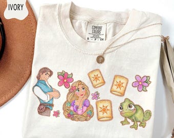 Vintage Disney Princess Vacation Shirt, Rapunzel Comfort Colors Shirt, Tangled Princess Tee, Magic Kingdom Trip Shirt, Flynn Rider Shirt