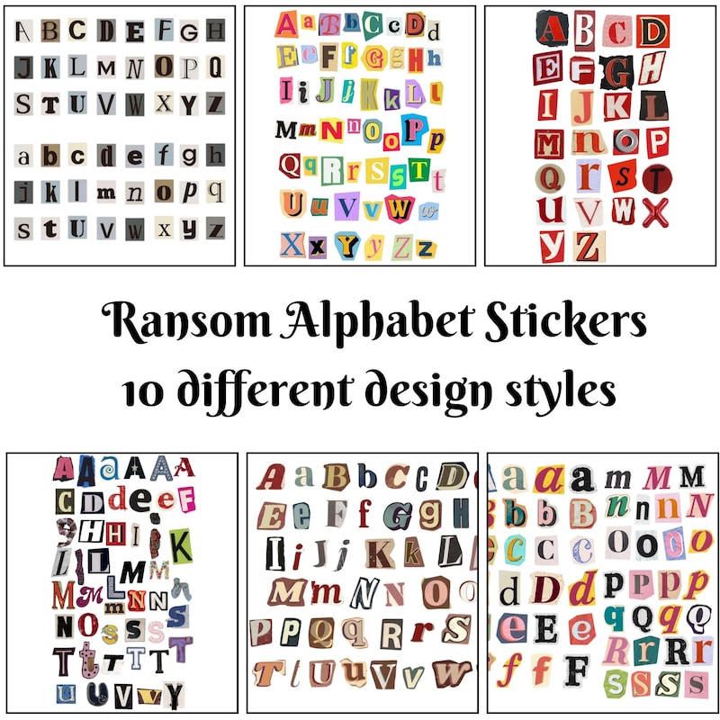 Alphabet Sticker Bundle - Etsy UK