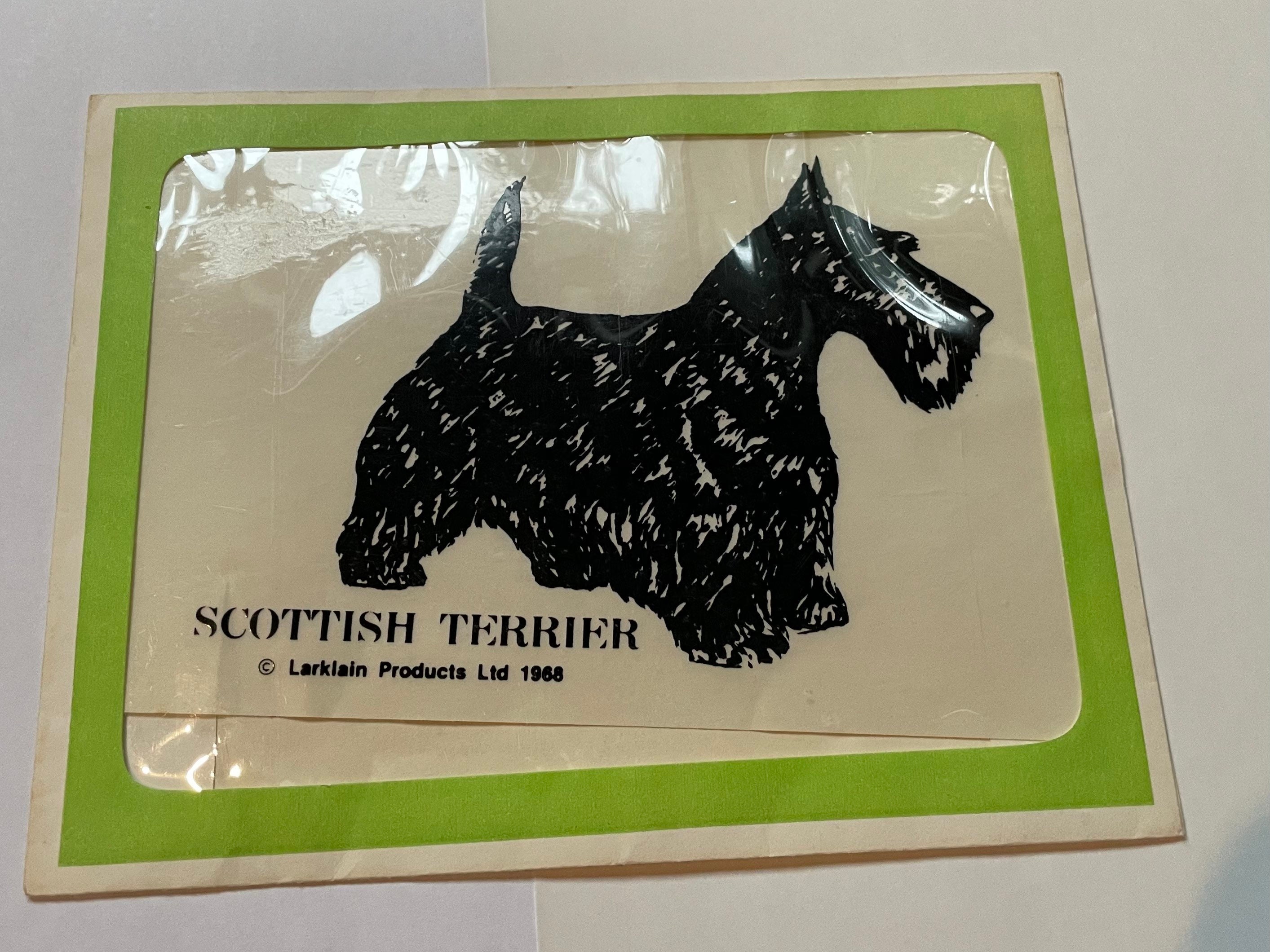 1968 Scottish Terrier Decal Larklain Products LTD