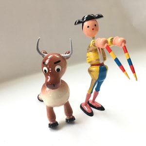 Goula Spain BULL & Matador Bullfighter Pair
