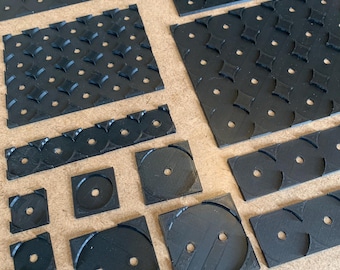 Plateau de conversion à base ronde en carré de 20 mm à 120 mm - Plateaux mobiles pour jeux de table, Warhammer, Old World Kings of War avec trou magnétique