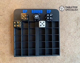 Rastreador de juego de Age of Sigmar 4.ª Edición: Punto de mando y contador de turnos para 2 jugadores