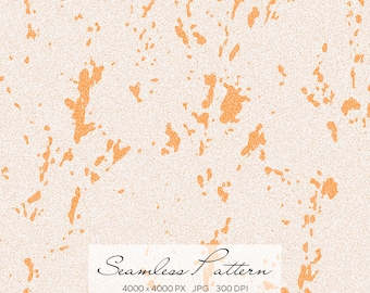 Seamless Orange Stains Pattern – Digital Texture, Instant Download