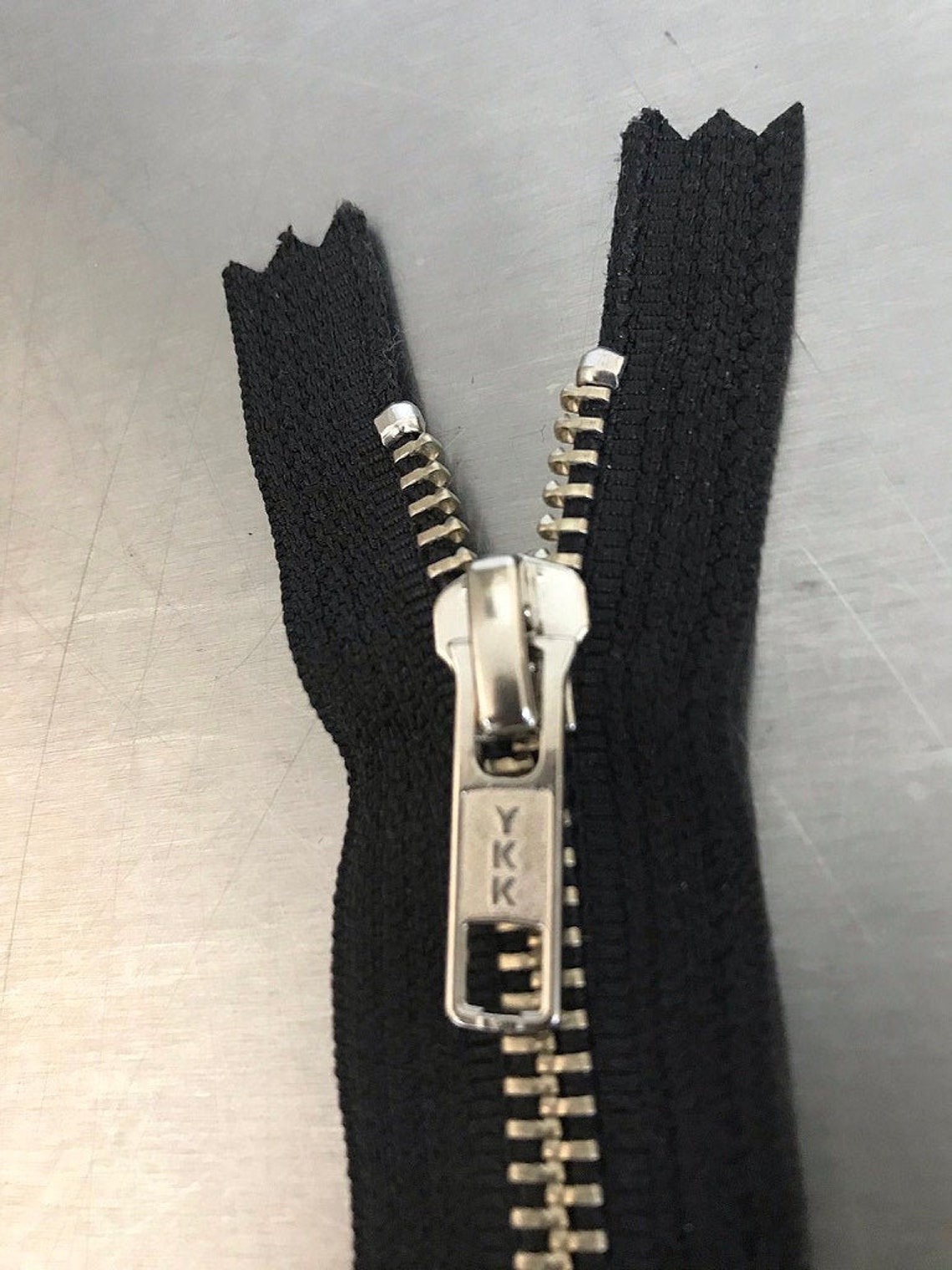 12 X Zipper Nickel / Black 12 YKK Etsy Hong Kong