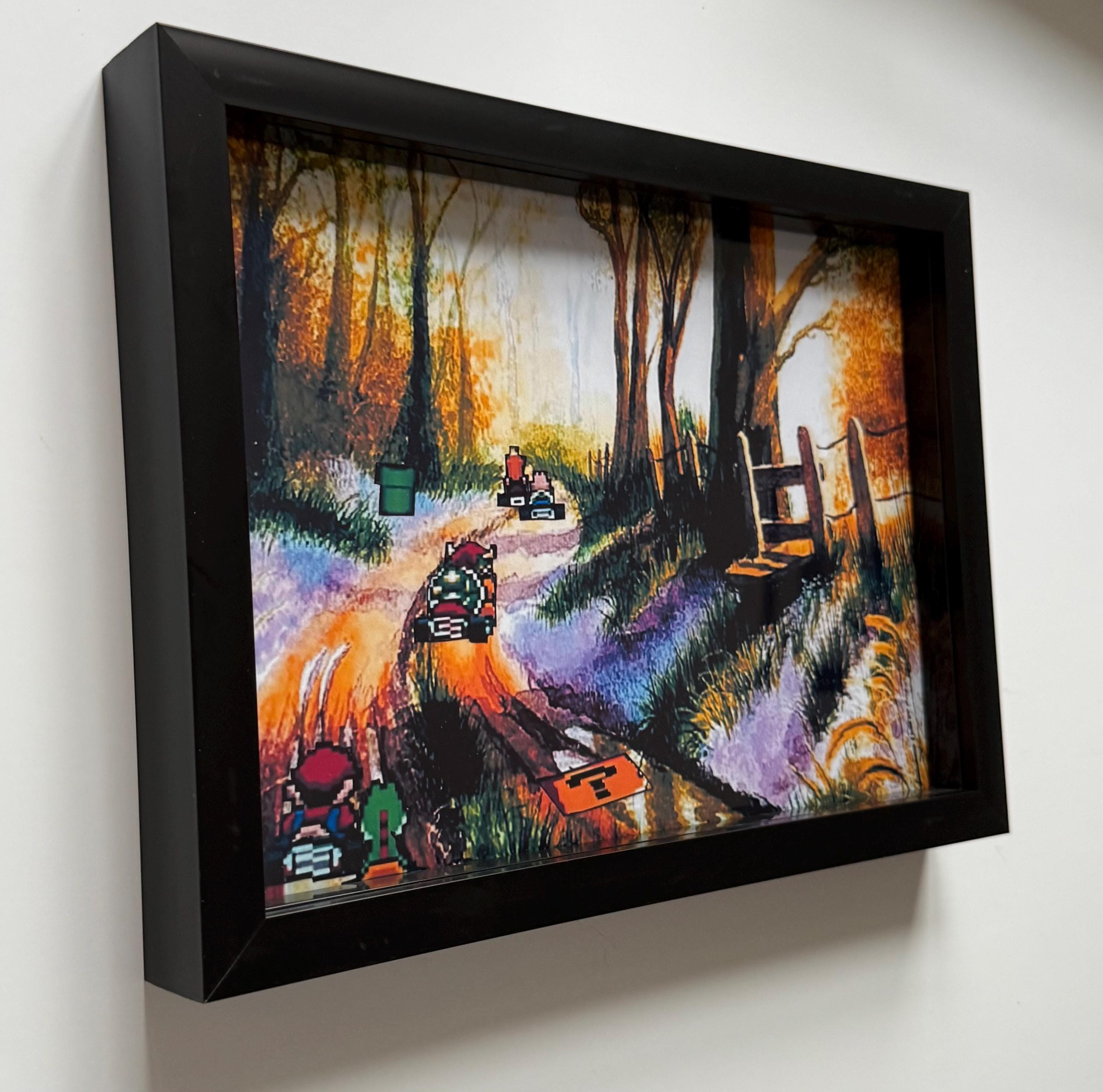 Super Mariokart Altered Art Framed Art - Etsy
