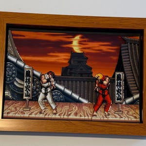 Street Fighter 2 3D-inramad konstskugglåda bild 9