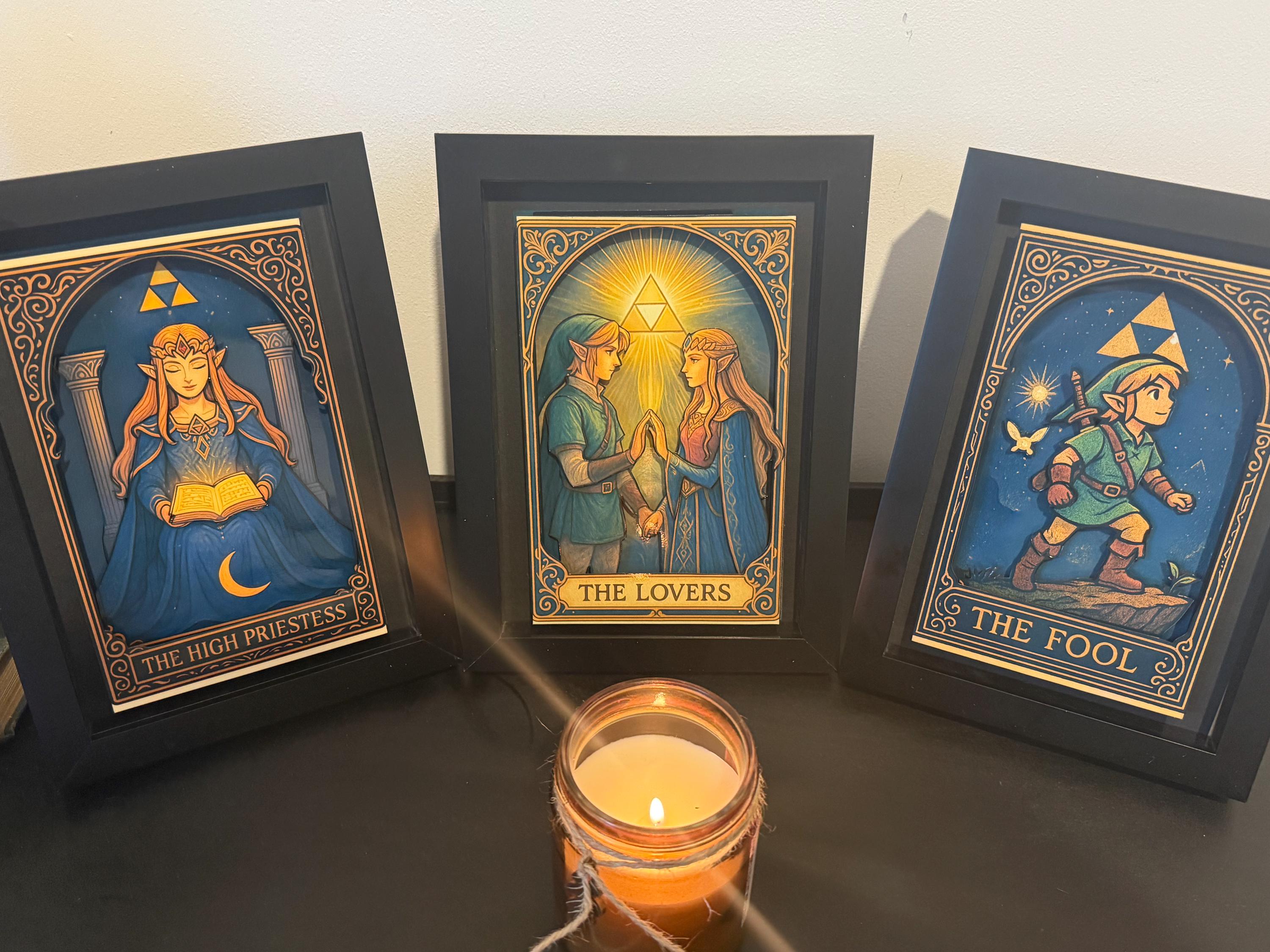 Legend of Zelda Tarot “the High Priestess” Framed 3D Art Shadow