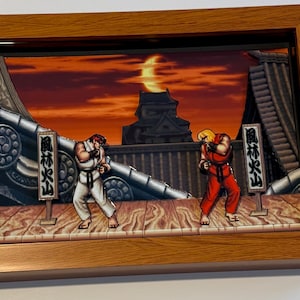 Street Fighter 2 3D-inramad konstskugglåda bild 7