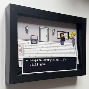 Undertale Trots allt är det fortfarande du 3D-inramad konst Shadow Box