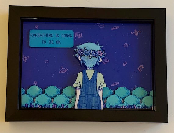Omori Everything is Going to Be OK 3D Framed Art Shadow Box - Etsy