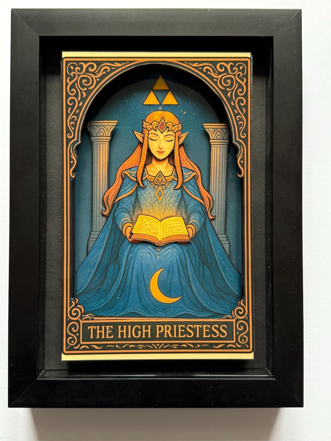Legend of Zelda Tarot “the High Priestess” Framed 3D Art Shadow