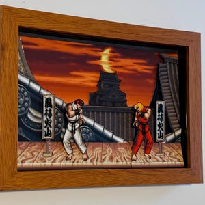 Street Fighter 2 3D-inramad konstskugglåda bild 10