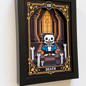 Undertale Tarot Death Sans  3D Framed Art Shadow Box