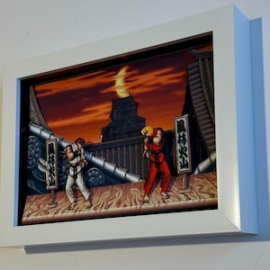 Street Fighter 2 3D-inramad konstskugglåda bild 5