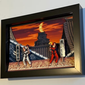 Street Fighter 2 3D-inramad konstskugglåda bild 8
