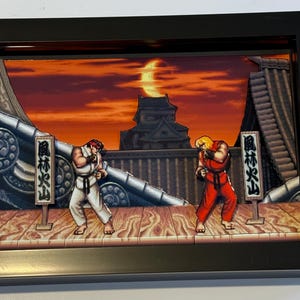 Street Fighter 2 3D-inramad konstskugglåda bild 11