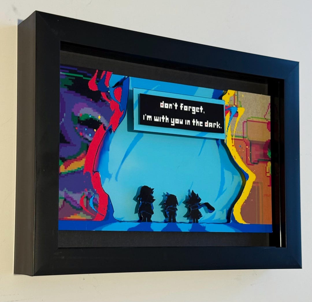 Deltarune Don’t Forget I’m With You in the Dark 3D Framed Art Shadow Box - Etsy UK