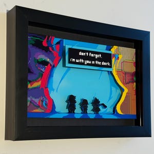 Deltarune Don’t Forget I’m with You in the Dark  3D Framed Art Shadow Box