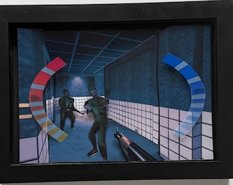 Goldeneye 007 N64 3D Framed Art Shadow Box