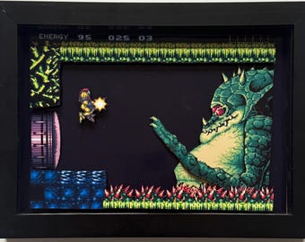 Super Metroid  3D Framed Art Shadow Box